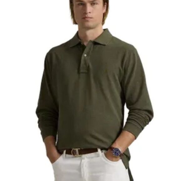 Pendelton 1/4 Button XL Olive Heather Long Sleeve Shirt Preppy Athletic Travel - Picture 1 of 13